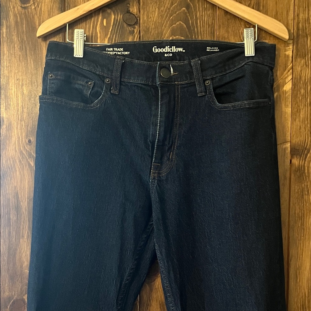 Goodfellow & Co Men's Dark Blue Relaxed Jeans